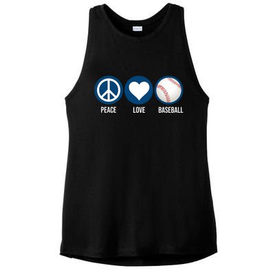 Peace Love Baseball Ladies PosiCharge Tri-Blend Wicking Tank