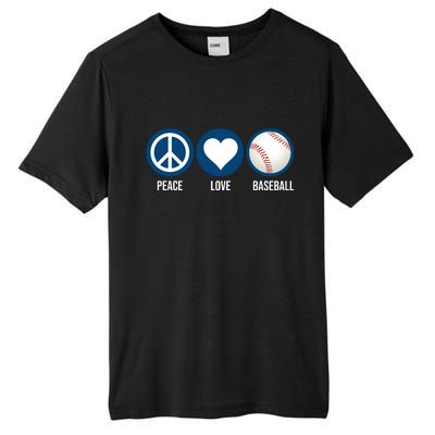 Peace Love Baseball Tall Fusion ChromaSoft Performance T-Shirt