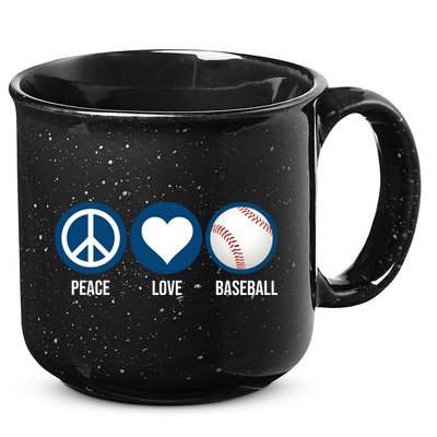 Peace Love Baseball 15oz Campfire Ceramic Mug