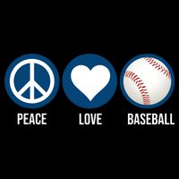 Peace Love Baseball Zip Tote Bag