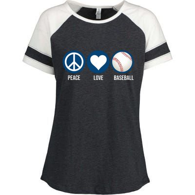 Peace Love Baseball Enza Ladies Jersey Colorblock Tee