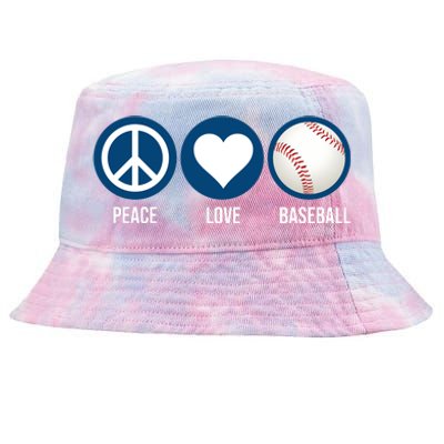 Peace Love Baseball Tie-Dyed Bucket Hat