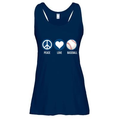 Peace Love Baseball Ladies Essential Flowy Tank