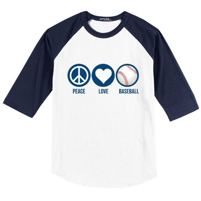 Peace Love Baseball Baseball Sleeve Shirt