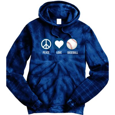 Peace Love Baseball Tie Dye Hoodie