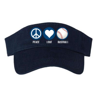 Peace Love Baseball Valucap Bio-Washed Visor