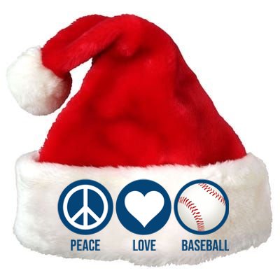 Peace Love Baseball Premium Christmas Santa Hat