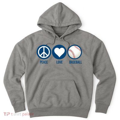 Peace Love Baseball Hoodie