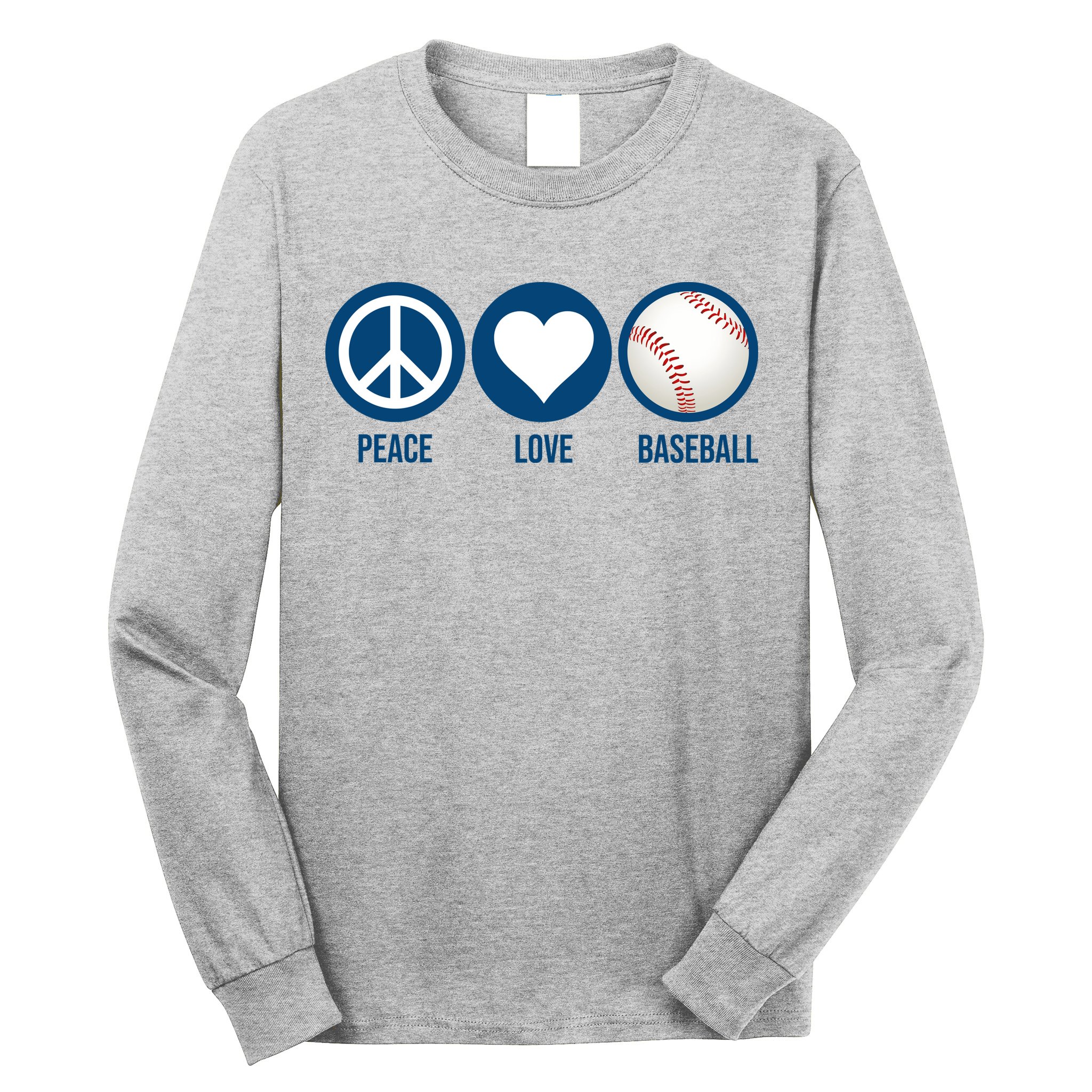 Peace Love Baseball Long Sleeve Shirt