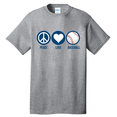 Peace Love Baseball Tall T-Shirt