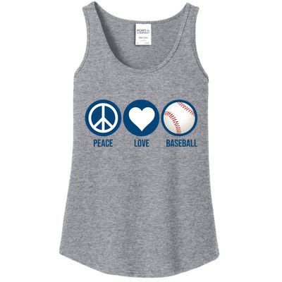 Peace Love Baseball Ladies Essential Tank