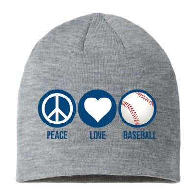 Peace Love Baseball Sustainable Beanie