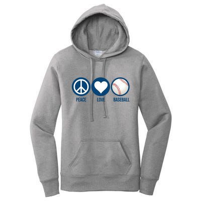 Peace Love Baseball Women's Pullover Hoodie