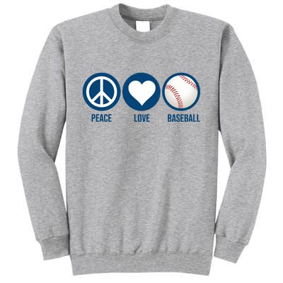 Peace Love Baseball Tall Sweatshirt