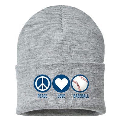 Peace Love Baseball Sustainable Knit Beanie