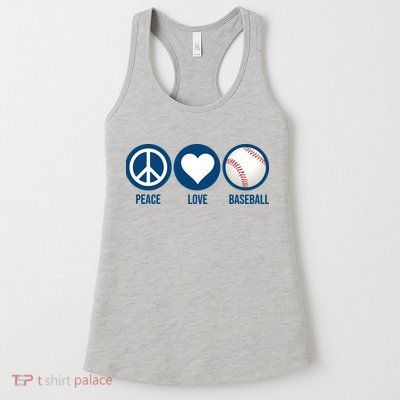 Peace Love Baseball Womens Tank Top