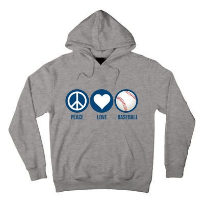 Peace Love Baseball Tall Hoodie