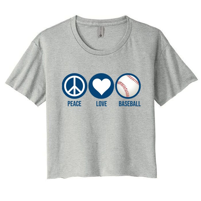 Peace Love Baseball Women's Crop Top Tee