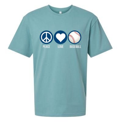 Peace Love Baseball Sueded Cloud Jersey T-Shirt