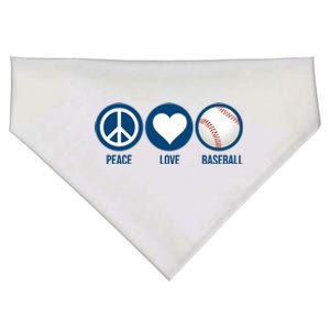 Peace Love Baseball USA-Made Doggie Bandana