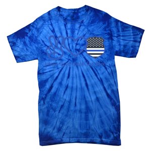 Peace Love Back The Blue Defend Support Police Officer Gift Great Gift Tie-Dye T-Shirt