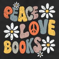 Peace Love Books Groovy Bookworm Book Nerd Reading Teacher 15oz Campfire Ceramic Mug