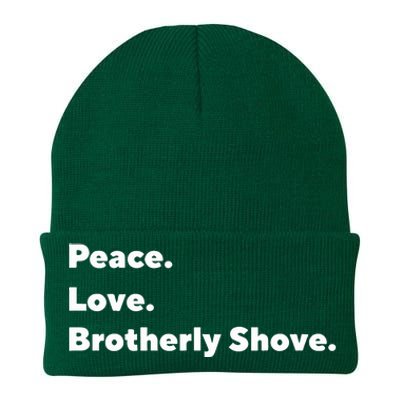 Peace Love Brotherly Shove Knit Cap Winter Beanie