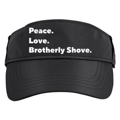 Peace Love Brotherly Shove Adult Drive Performance Visor