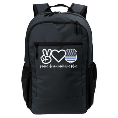 Peace Love Back The Blue Defend Support Police Officer Gift Daily Commute Backpack