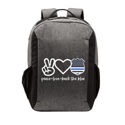 Peace Love Back The Blue Defend Support Police Officer Gift Vector Backpack