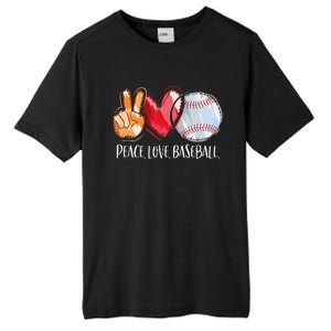 Peace Love Baseball Player  Baseball Fan Baseball Tall Fusion ChromaSoft Performance T-Shirt