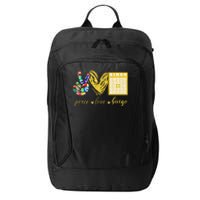 Peace Love Bingo Grandma Gambling Mothers Day City Backpack