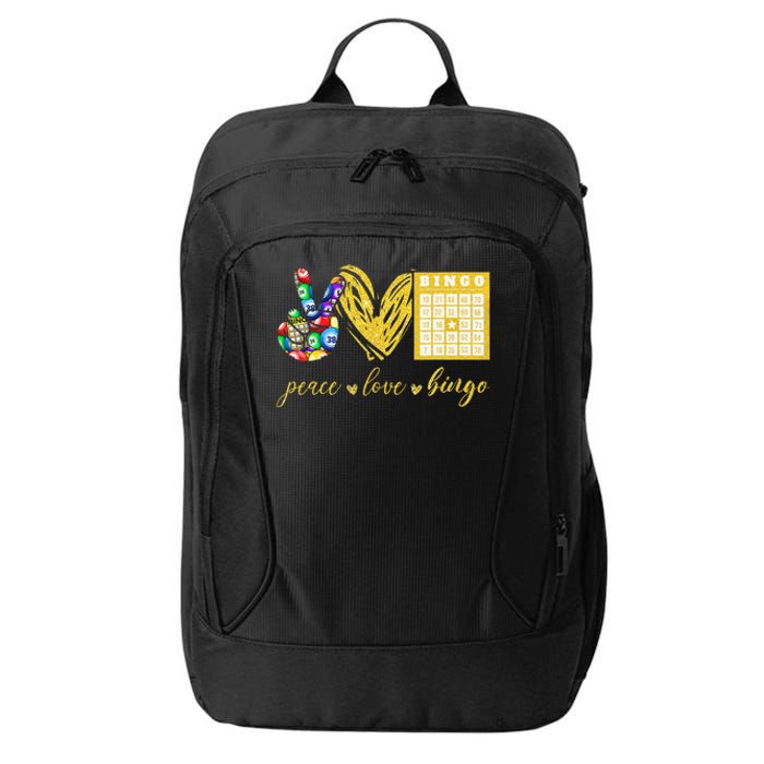 Peace Love Bingo Grandma Gambling Mothers Day City Backpack