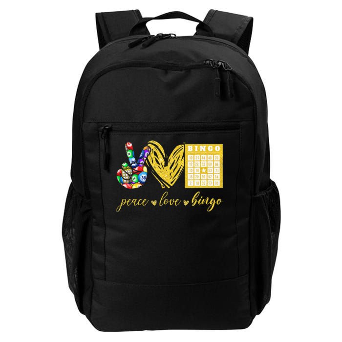 Peace Love Bingo Grandma Gambling Mothers Day Daily Commute Backpack