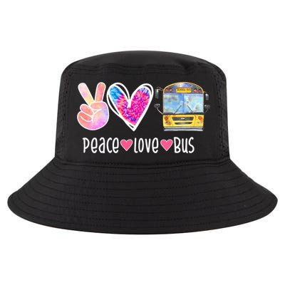 Peace Love Bus Gift For Bus Driver Cool Comfort Performance Bucket Hat