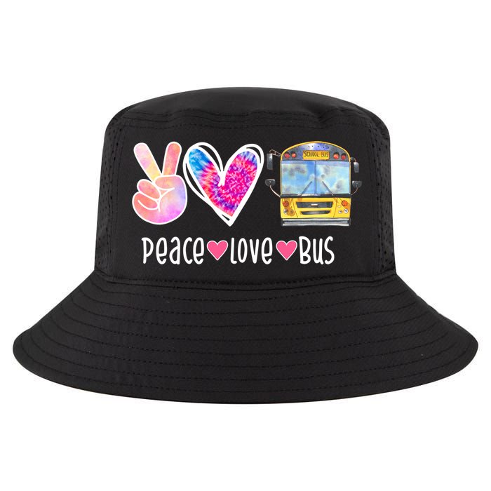 Peace Love Bus Gift For Bus Driver Cool Comfort Performance Bucket Hat