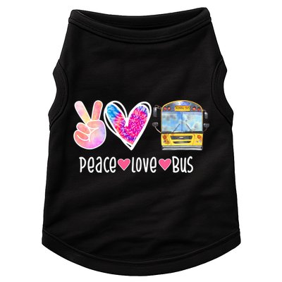 Peace Love Bus Gift For Bus Driver Doggie Tank