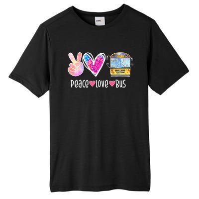 Peace Love Bus Gift For Bus Driver Tall Fusion ChromaSoft Performance T-Shirt