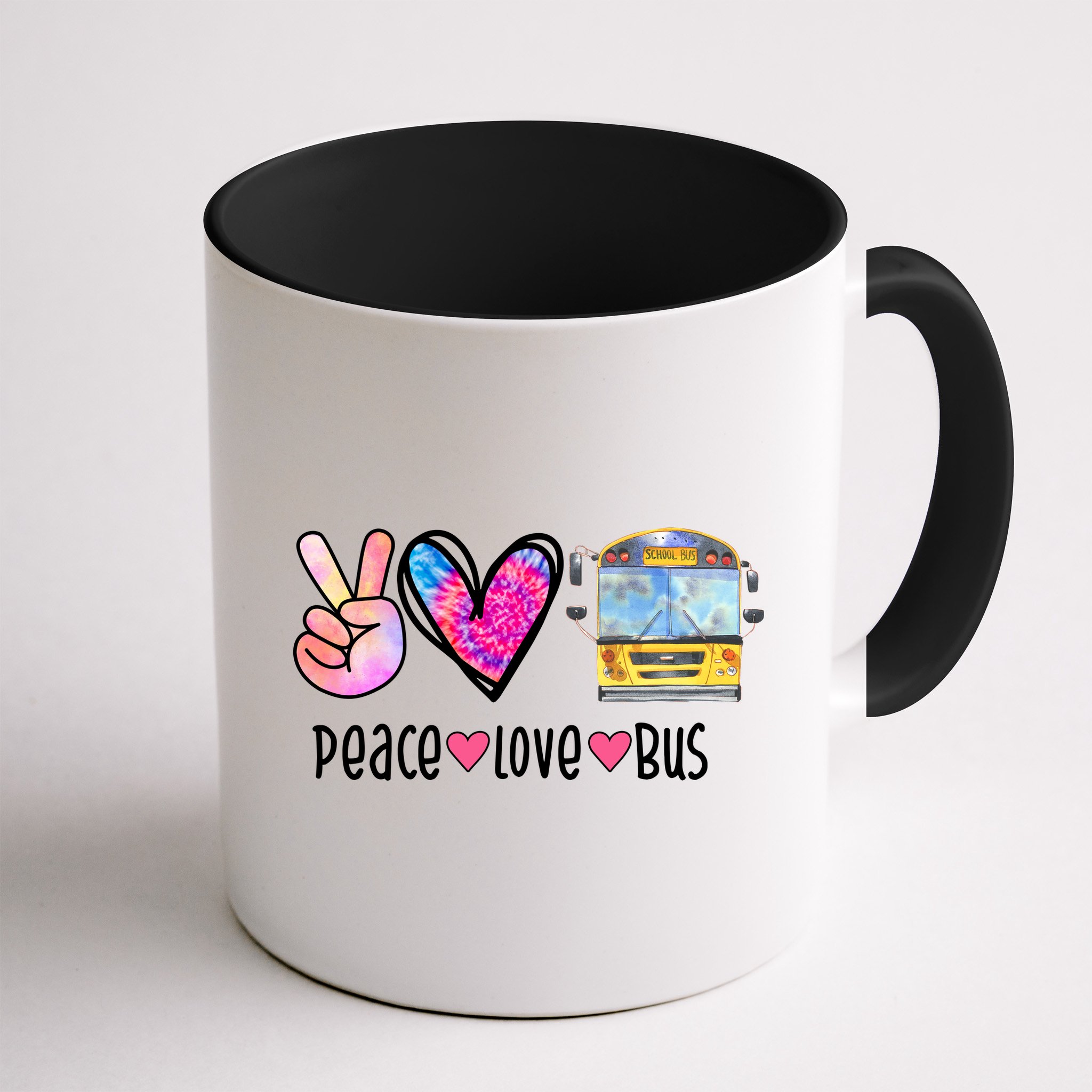 Peace Love Bus Gift For Bus Driver Mug