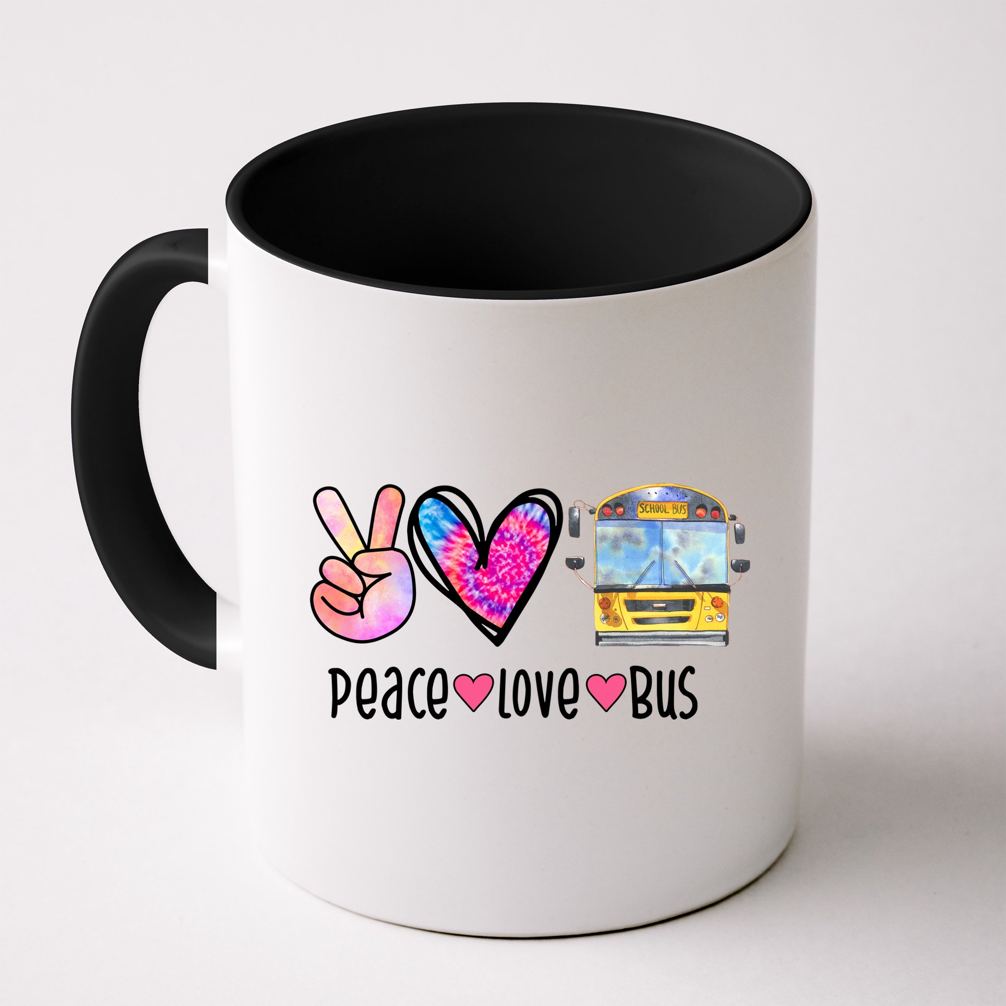 Peace Love Bus Gift For Bus Driver Mug