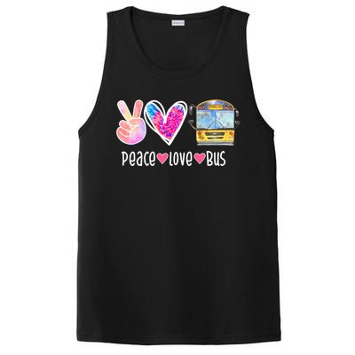 Peace Love Bus Gift For Bus Driver PosiCharge Competitor Tank