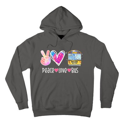 Peace Love Bus Gift For Bus Driver Hoodie