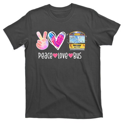 Peace Love Bus Gift For Bus Driver T-Shirt