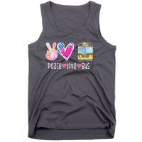 Peace Love Bus Gift For Bus Driver Tank Top