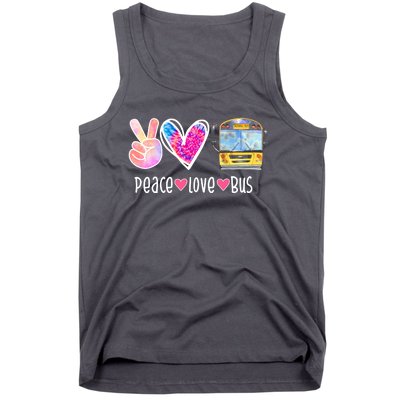 Peace Love Bus Gift For Bus Driver Tank Top