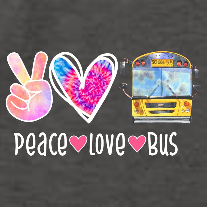 Peace Love Bus Gift For Bus Driver Vector Backpack