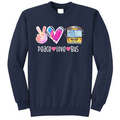 Peace Love Bus Gift For Bus Driver Sweatshirt