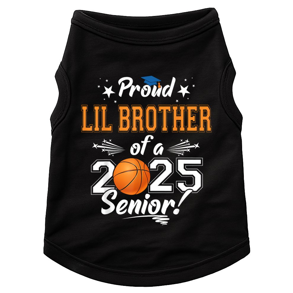 Proud Lil Brother Of A 2025 Senior Graduate Basketball Doggie Tank