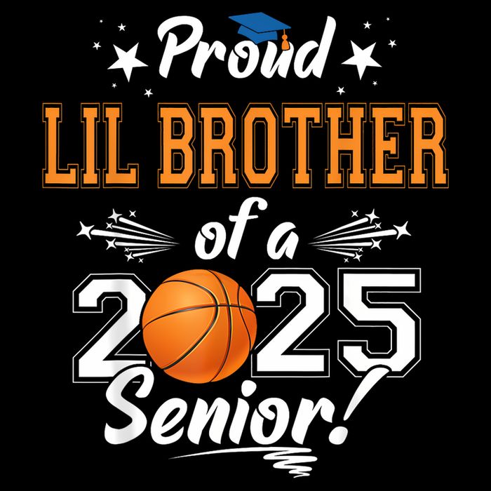 Proud Lil Brother Of A 2025 Senior Graduate Basketball 16 in Basic Backpack