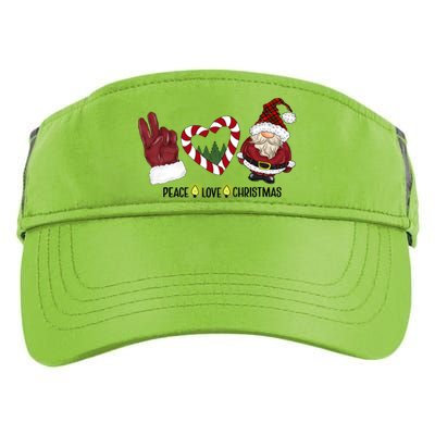 Peace Love Christmas Gnome Sublimation Funny Xmas Gift Adult Drive Performance Visor